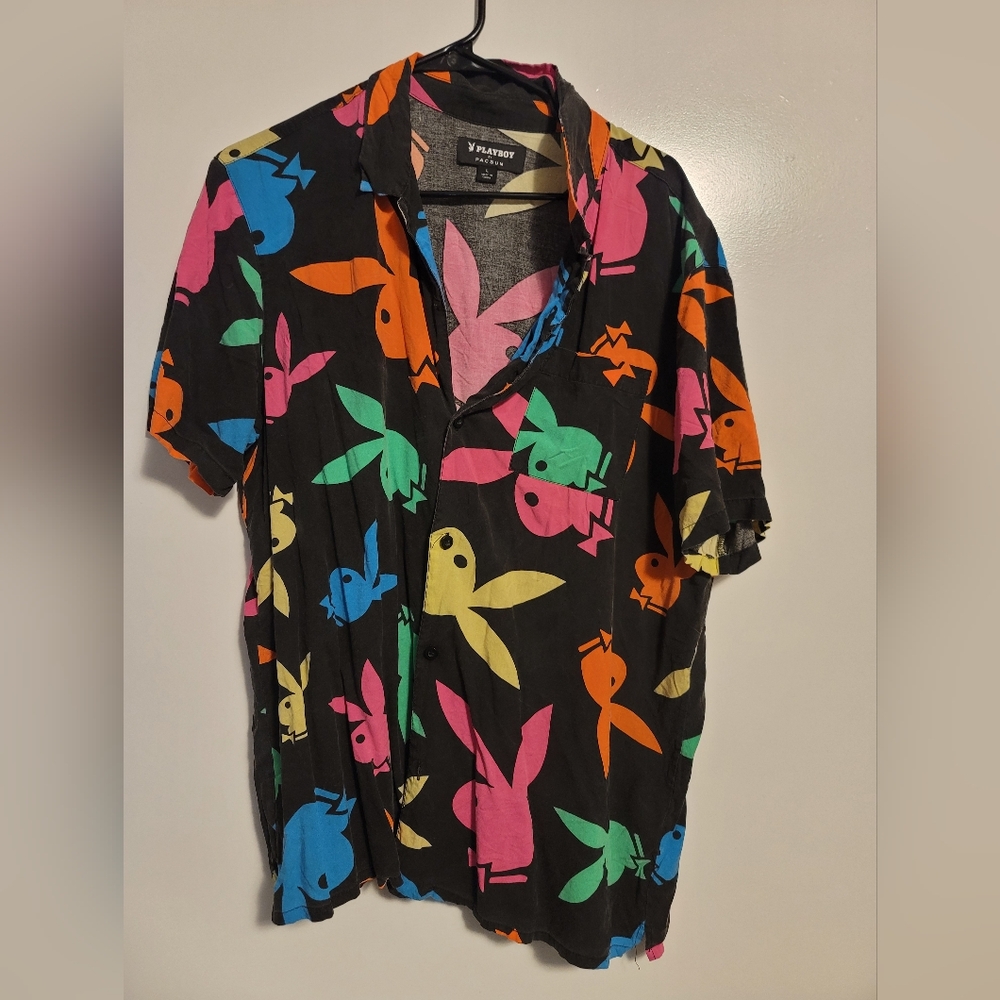 PLAYBOY neon Button Up size L